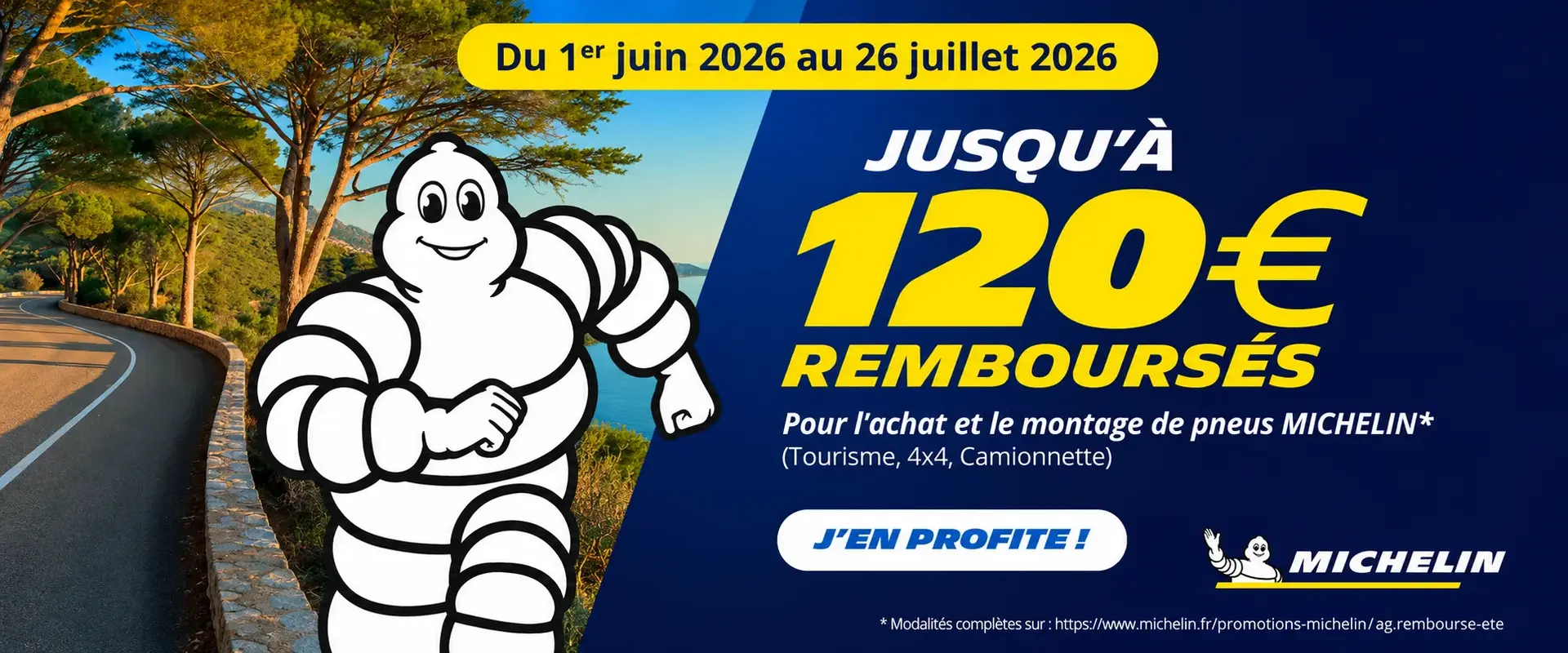 #0626_Jusqu'à 120€ pour l'achat et le montage de pneus MICHELIN
