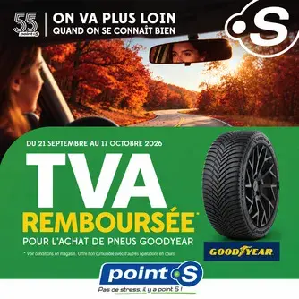 TVA REMBOURSEE POUR L'ACHAT DE PNEUS GOODYEAR